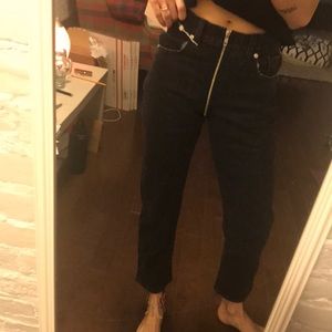 REVICE DENIM zipper fly cropped jeans 24 NWT